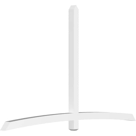 Ekena Millwork Bellingham Architectural Grade PVC Gable Bracket, 108"W x 67 1/2"H x 4"D x 4"F, 15/12 Pitch GBP108X68X0404BEL00